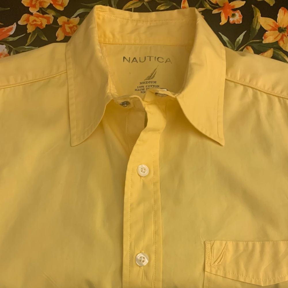 NAUTICA LS Nautical Yellow Cotton Shirt